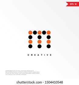 Letter M dot colorful logo icon design template elements