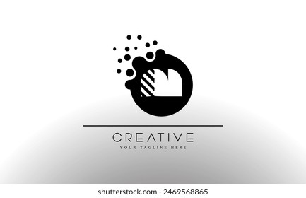 Letter M Dots Logo. M Letter Design Vector with Dots.