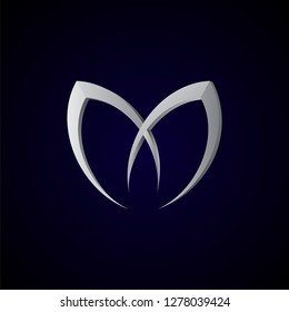 Letter M drawn