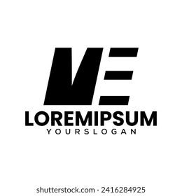 letter m e creative icon logo design 