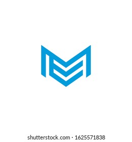 Letter M E Logo Design Minimalist