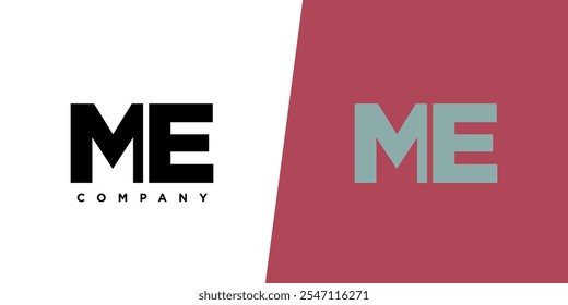 Letter M and E, ME logo design template. Minimal monogram initial based logotype.