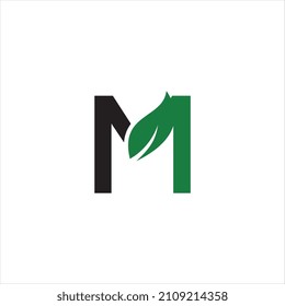 Letter M eco leaves icon design template in vector format, combining nature-inspired elements with modern style—perfect for eco-friendly brands, organic products, sustainability, and green business lo