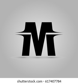 Letter M Elegant typographic