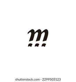 Letter m epic geometric symbol simple logo vector