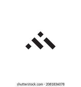 letter M F r simple symbol box vector logo