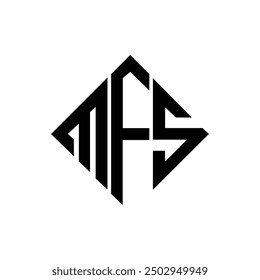 Letter m f s with rectangle shape modern unique logo