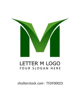 letter m falcon bird logo