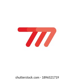 letter m fast gradient arrow motion design symbol logo vector