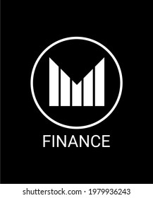 Diseño vectorial del logotipo financiero de la letra M para empresas, negocios, etc.