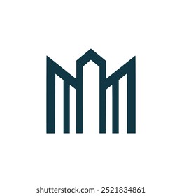 letter M financial company logo vector illustration template design