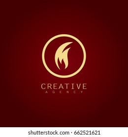 letter M fire logo