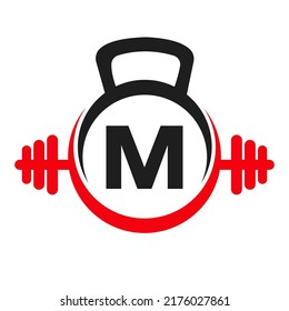 Letter M Fitness Logo Design Sport Stock Vector (Royalty Free ...