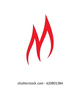 Letter M Flame Logo