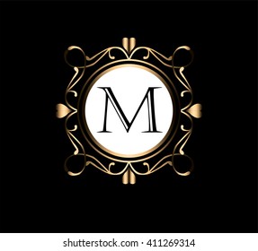 Letter M Floral monogram.