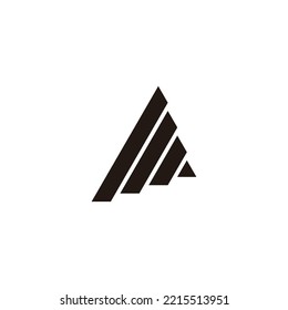 Letter m fold, technology geometric symbol simple logo vector