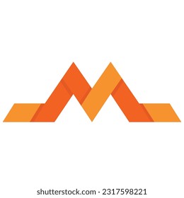 Letter m formen Gebirgsform