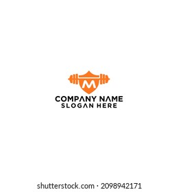 Letra M en forma forma Forma Blindaje Diseño vectorial
