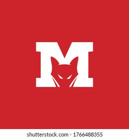 letter m fox logo vector eps