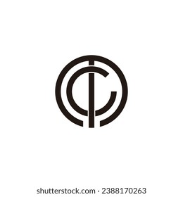 Letter m G circle geometric symbol simple logo vector