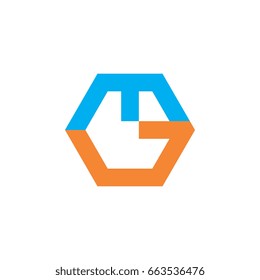 letter m and g logo
