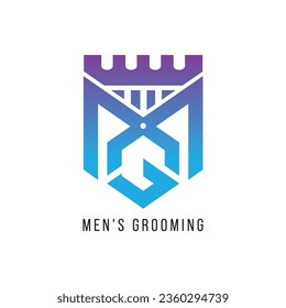 Letter M G Logo. M G Letter Design Vector - Barbershop Logo Vector design barbershop