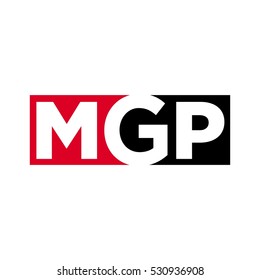 letter M and G P logo vector