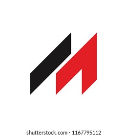 Letter M Geometric Arrow Logo Vector