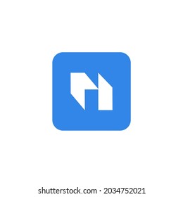 Letter M geometric logo concept, logo design