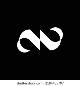 Diseño de logotipo geométrico de letra M