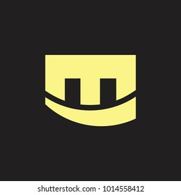 letter m geometric logo vector