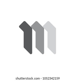 letter m gradient color logo vector