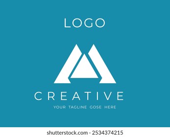 Letter M gradient color logo template