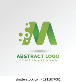 concepto de logotipo de tecnología de gradiente de letra m