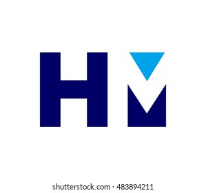 letter M and H logo vector