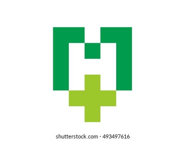letter M and H vector logo