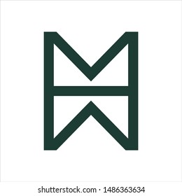 letter M H and W Vector logo.