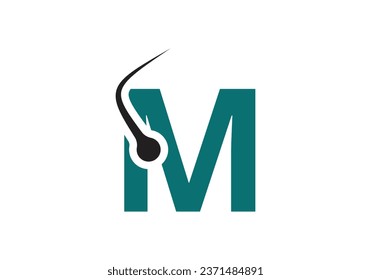 Letter M Hair Treatment Logo Design Vector Template. Dermatology Logo Design, Hair Care Treatment