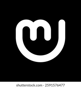 Letter M hand minimal logo design