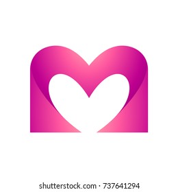 Letter M + Heart