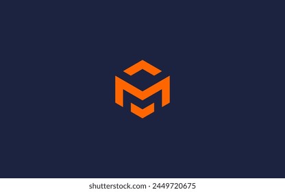 letter m with hexagon logo icon design vector design template inspiration