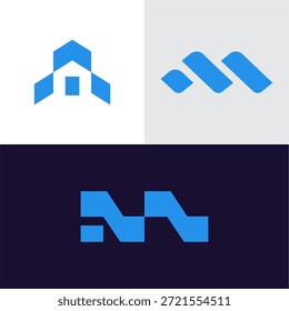 Letra M Logotipo de Construcción de Hogar