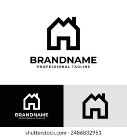 Letter M Home Logo, Suitable for Interior Design and Decor