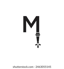 Letter M Hose Fire logo icon vector template.eps