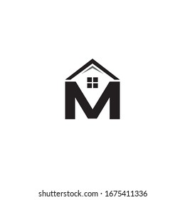 Letter M and House logo / icon design