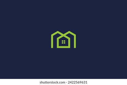 letter m with house logo icon design vector design template inspiration