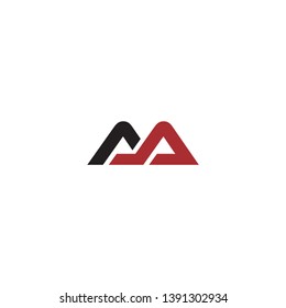 letter A M  icon logo design concept