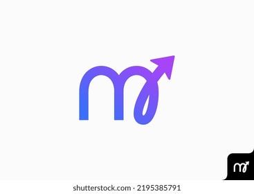 letter M icon logo design flat minimalist colorful