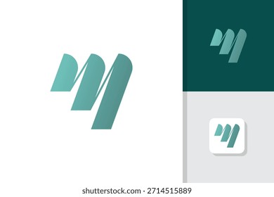 letter m icon logo design illustration vector template