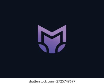 Buchstabe M Symbol Logo Design Vektor